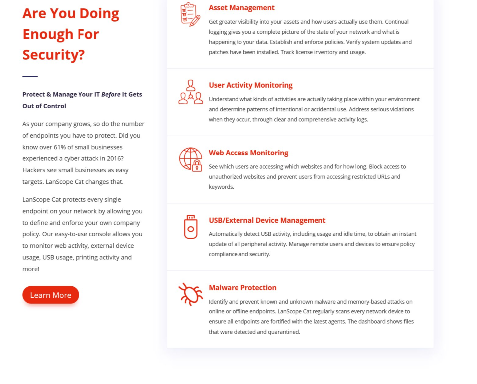 screenshot of LanScope Cat